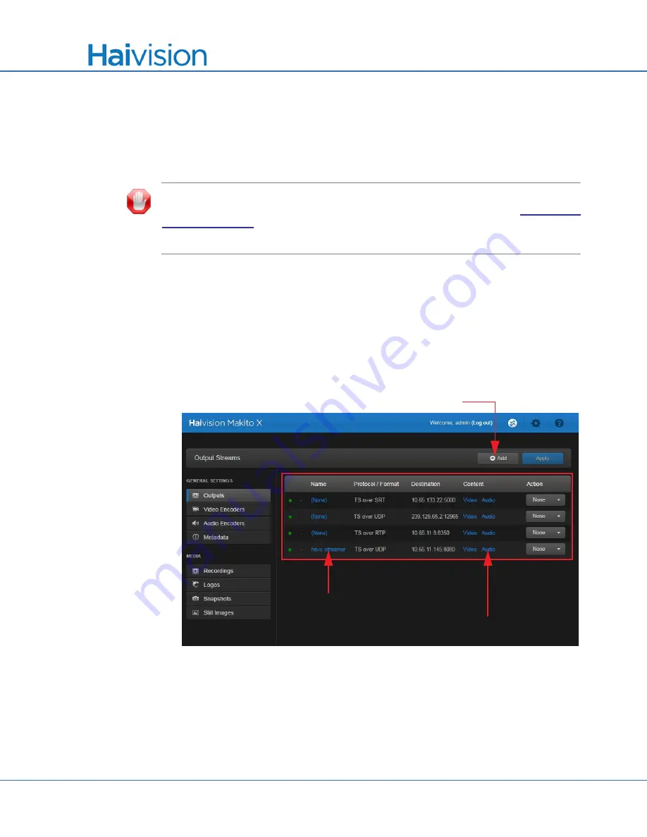 Haivision S/B-292E-DVI User Manual Download Page 123