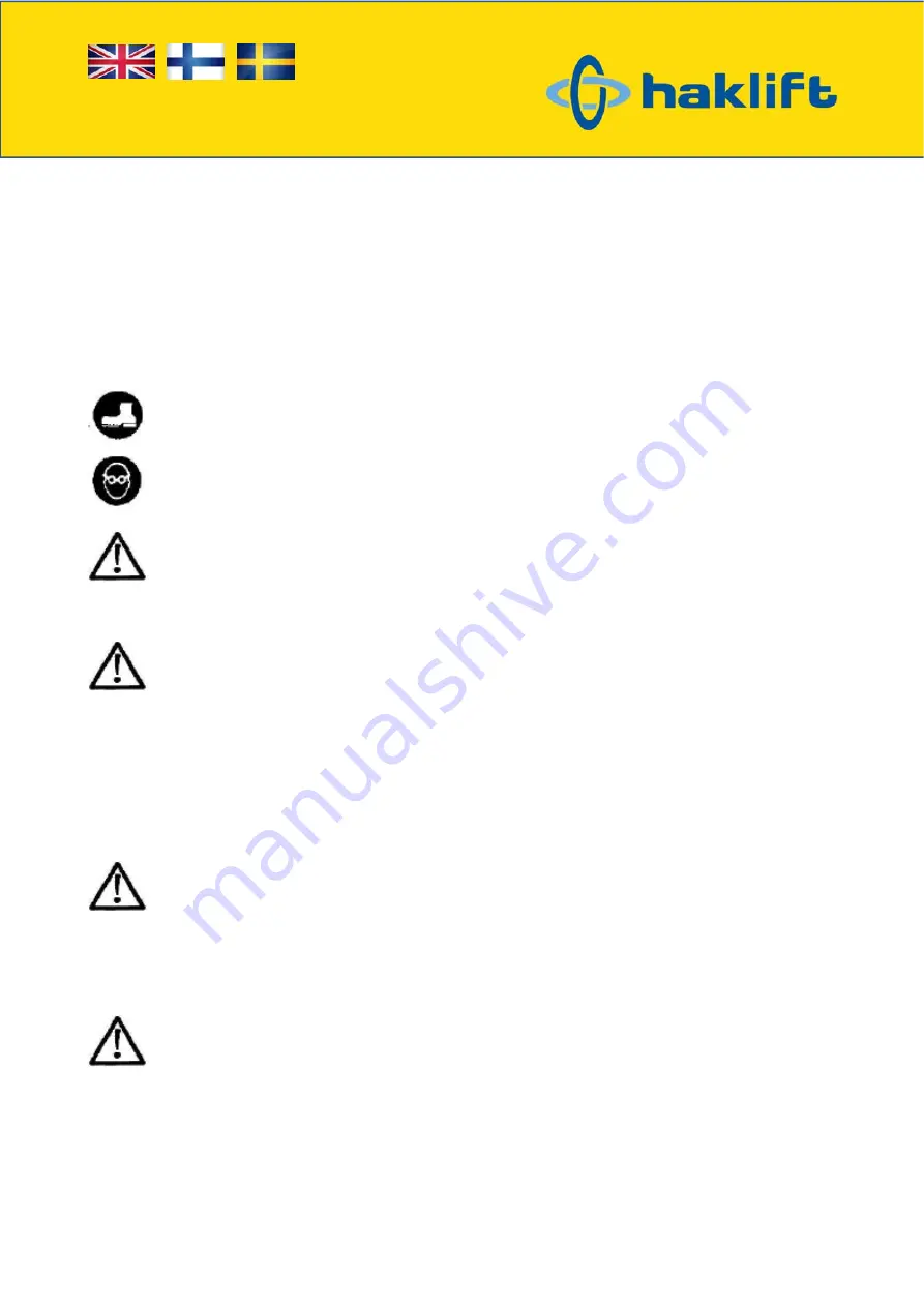 Haklift HAVA1200ELE Original Instructions Manual Download Page 57