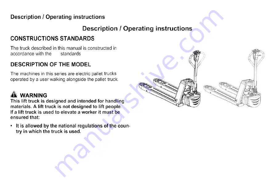 Haklift HAVA1500ELEC Operating Manual Download Page 7