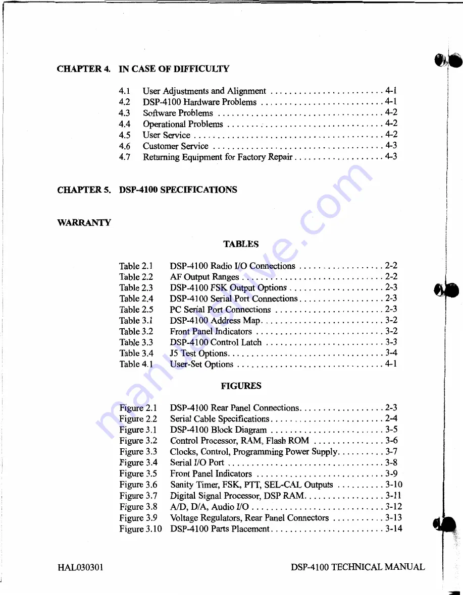 Hal Communications DSP-4100 Technical Manual Download Page 3