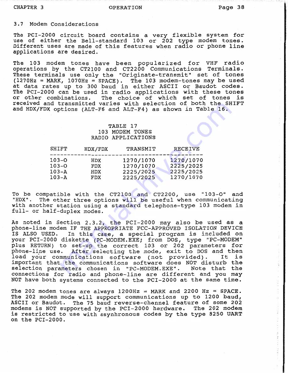 Hal Communications PCI-2000 Manual Download Page 42