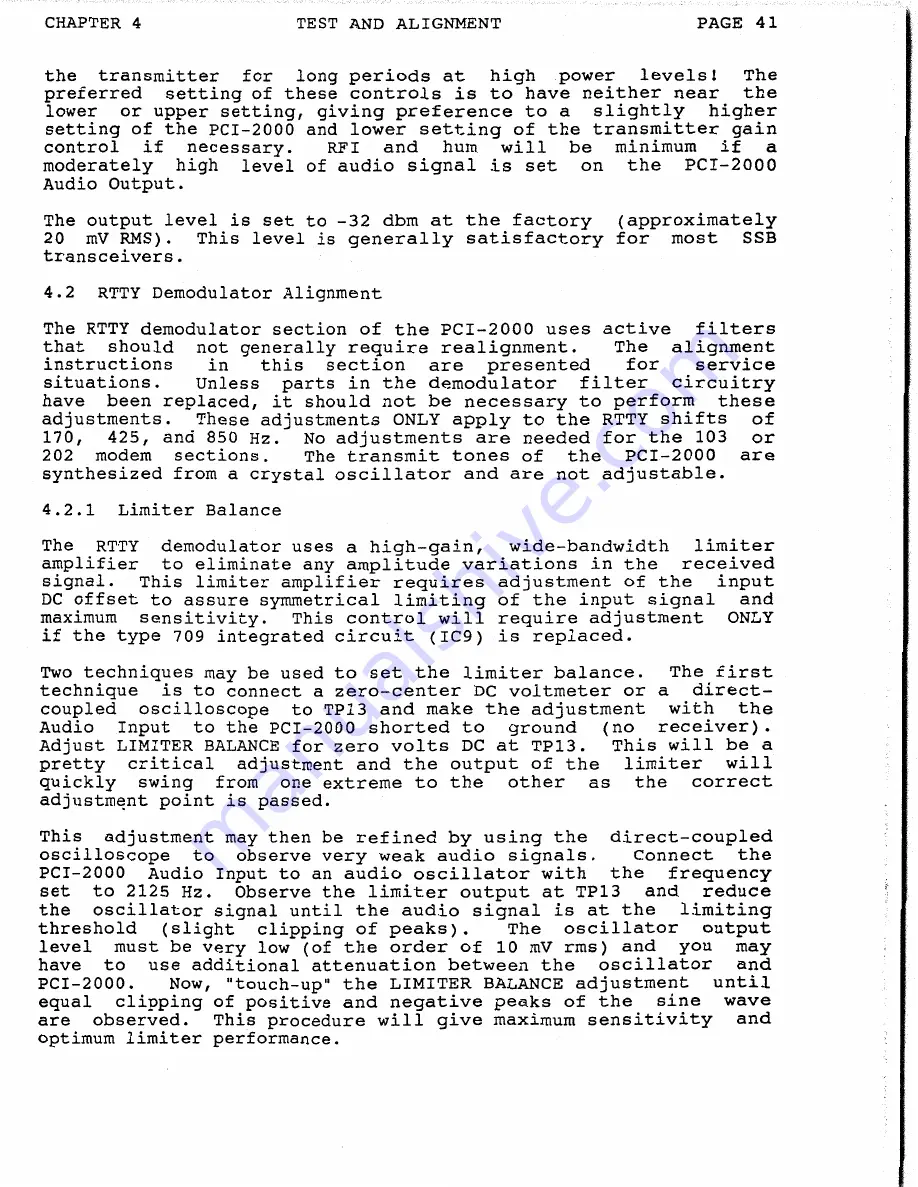 Hal Communications PCI-2000 Manual Download Page 45