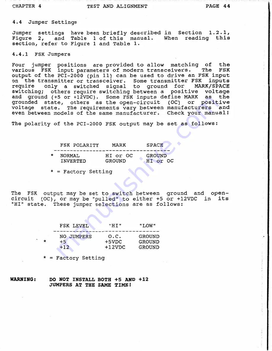 Hal Communications PCI-2000 Manual Download Page 48