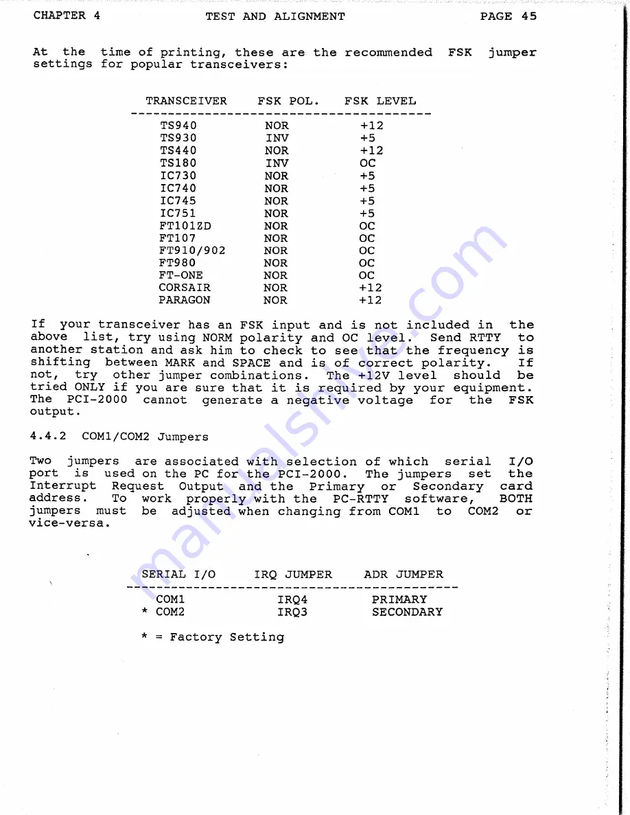 Hal Communications PCI-2000 Manual Download Page 49