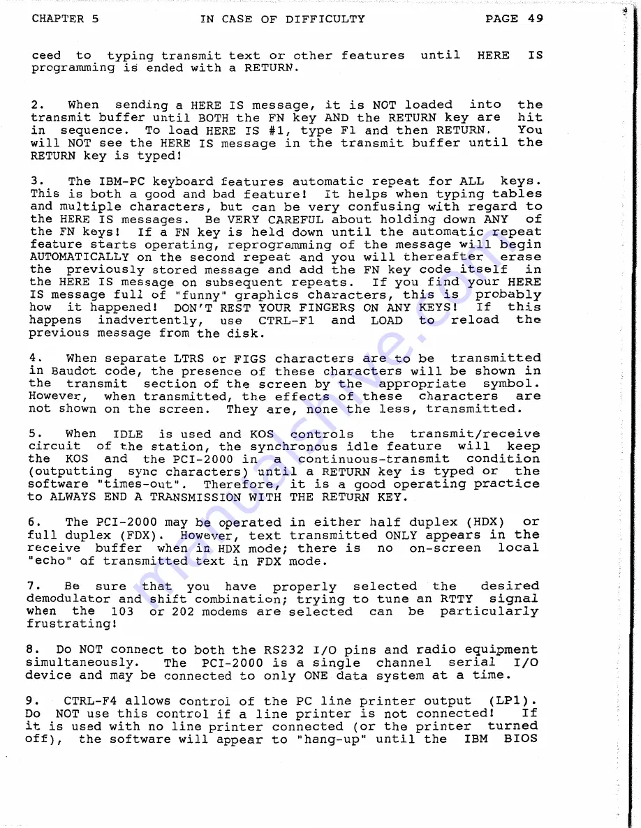 Hal Communications PCI-2000 Manual Download Page 53