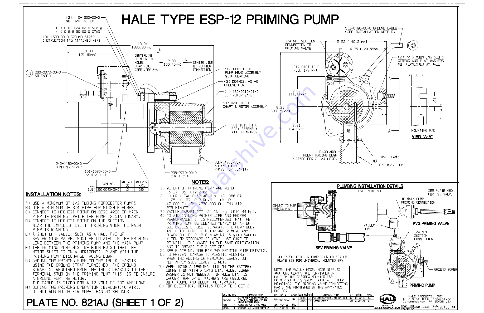 HALE ESP Primer System Installation, Operation And Service Maintenance Manual Download Page 55