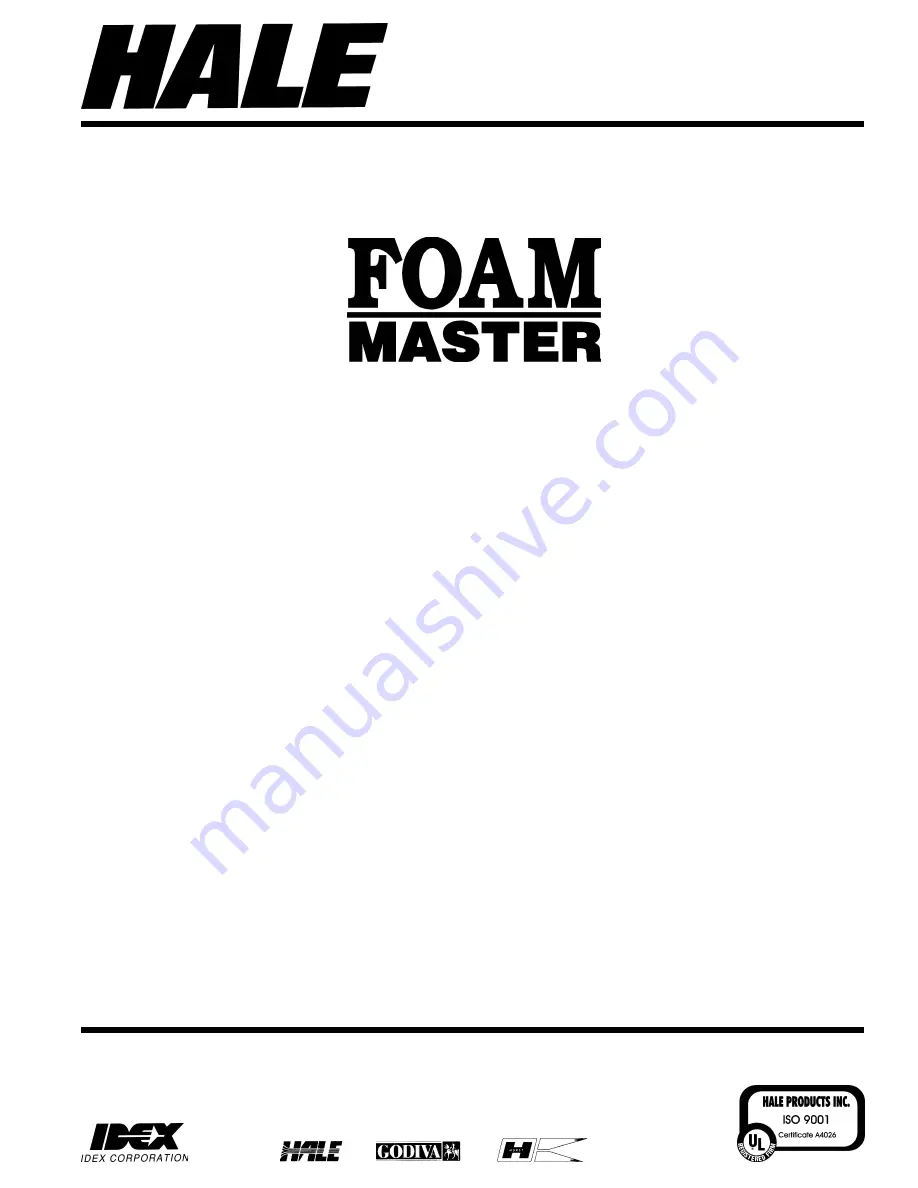 HALE FOAM MASTER 3.3 Description, Installation And Operation Manual Download Page 27