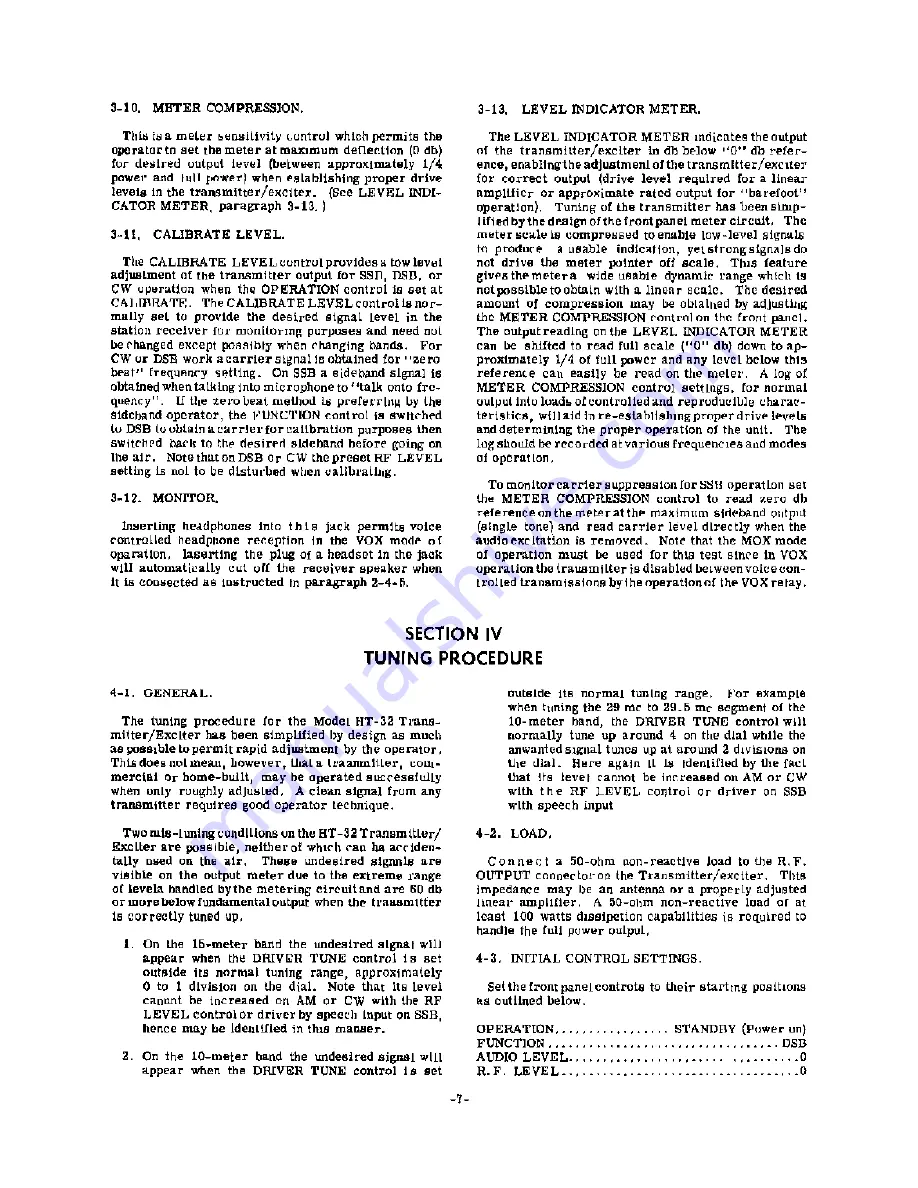 Hallicrafters HT-32 Mark I Operating And Service Instructions Download Page 7