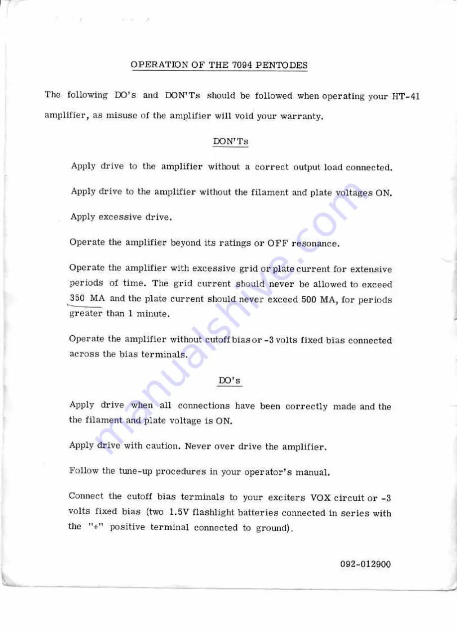 Hallicrafters HT-41 Operating And Service Instructions Download Page 16