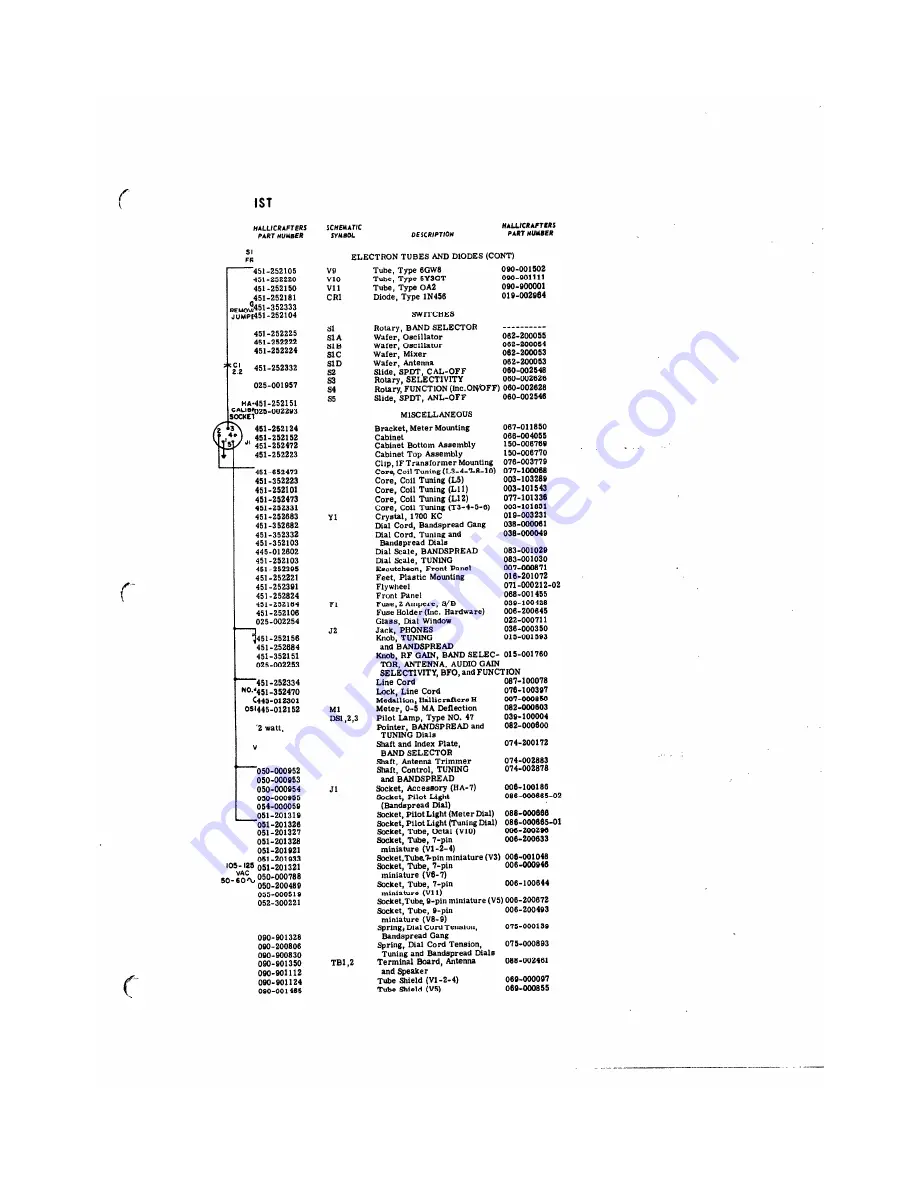 Hallicrafters SX-122 Operating And Service Instructions Download Page 23