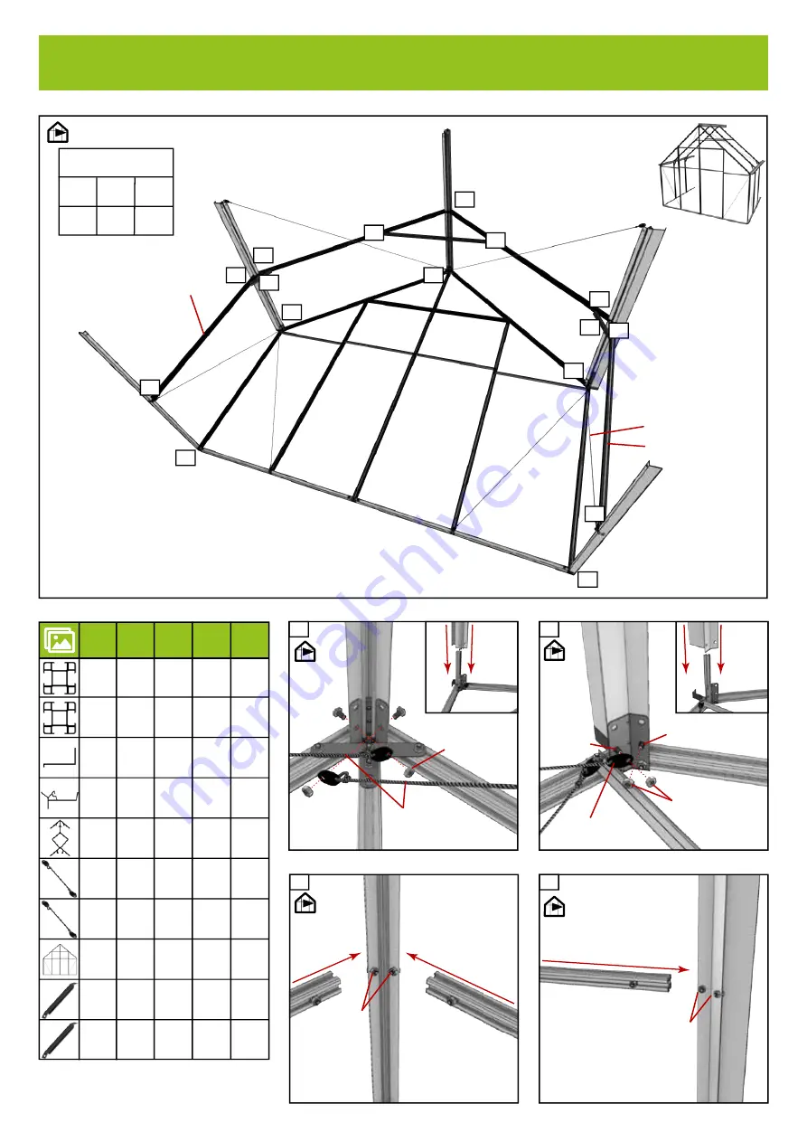 Halls Greenhouses F09862 Assembly Instructions Manual Download Page 26