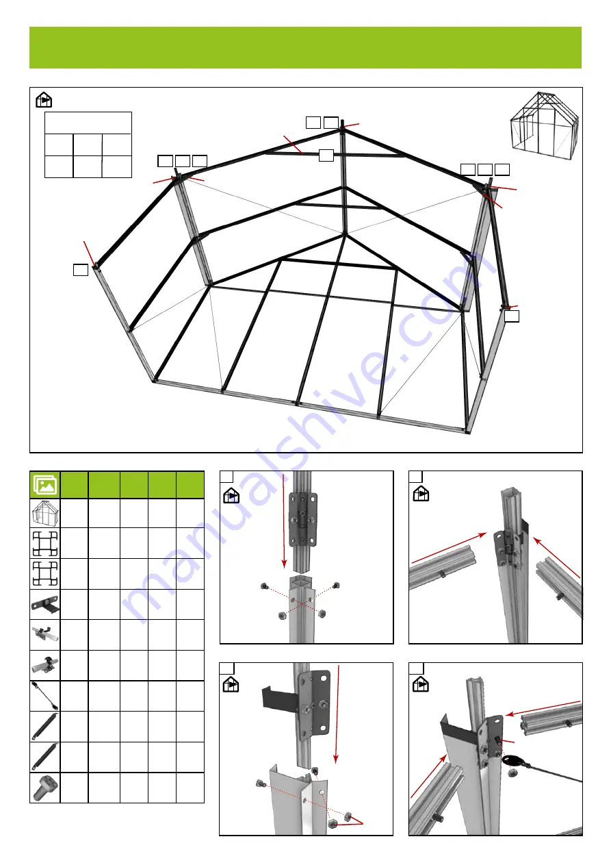 Halls Greenhouses F09862 Assembly Instructions Manual Download Page 28