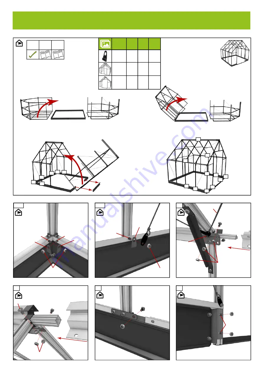 Halls Greenhouses F09862 Assembly Instructions Manual Download Page 42