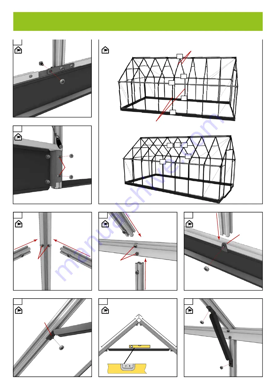 Halls Greenhouses F09862 Assembly Instructions Manual Download Page 45