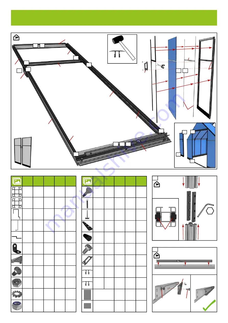 Halls Greenhouses F09862 Assembly Instructions Manual Download Page 50