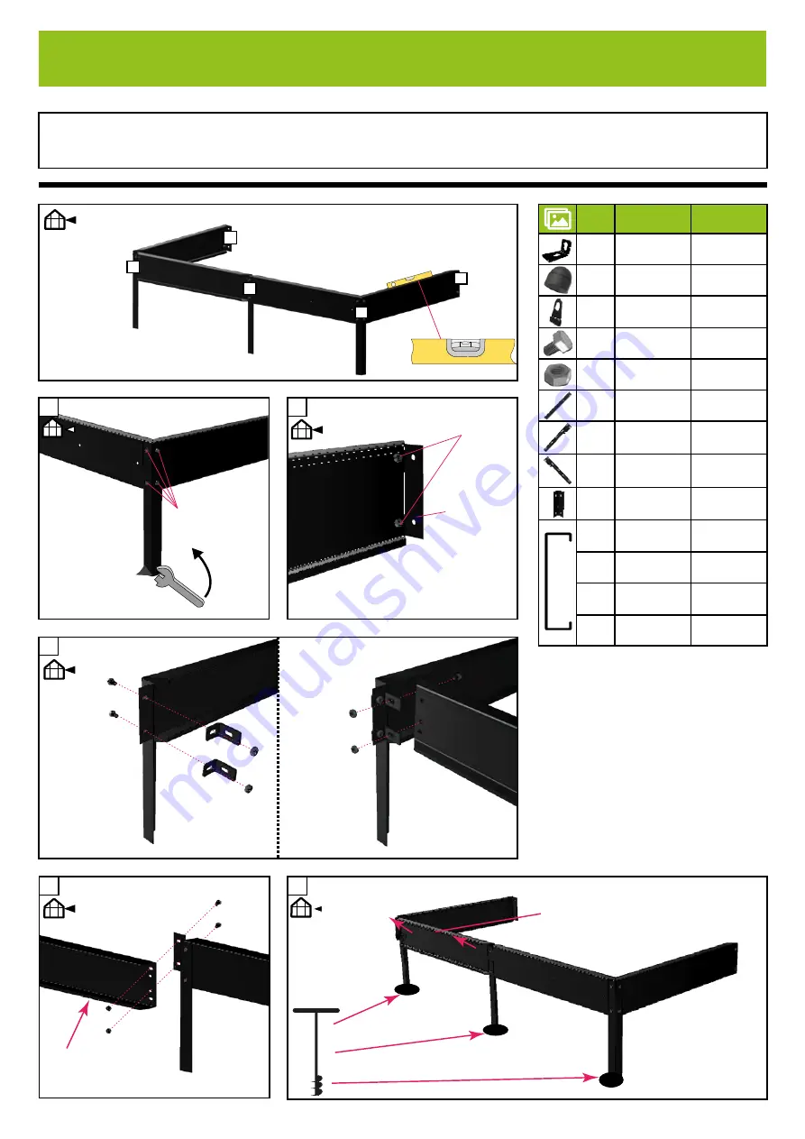 Halls Greenhouses Qube Lean-to Assembly Instructions Manual Download Page 17