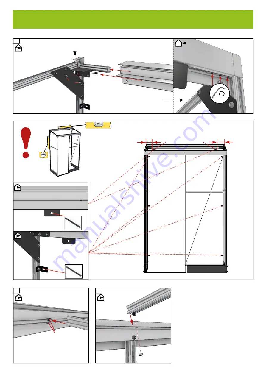 Halls Greenhouses Qube Lean-to Assembly Instructions Manual Download Page 33