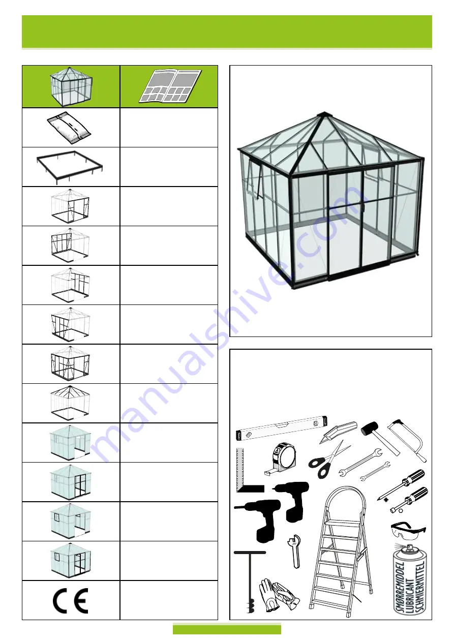 Halls Greenhouses Qube Square Manual Download Page 15