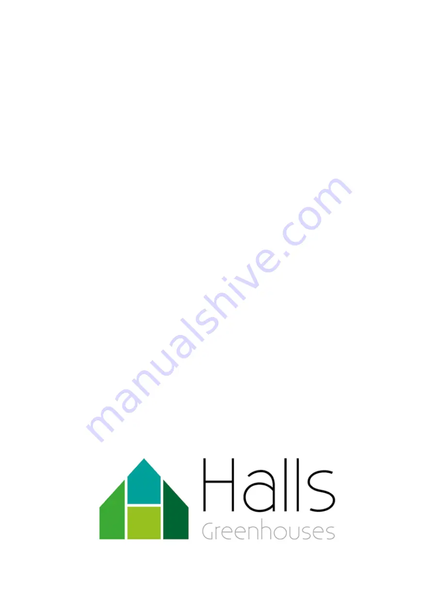 Halls Greenhouses Universal 128 DD Manual Download Page 41