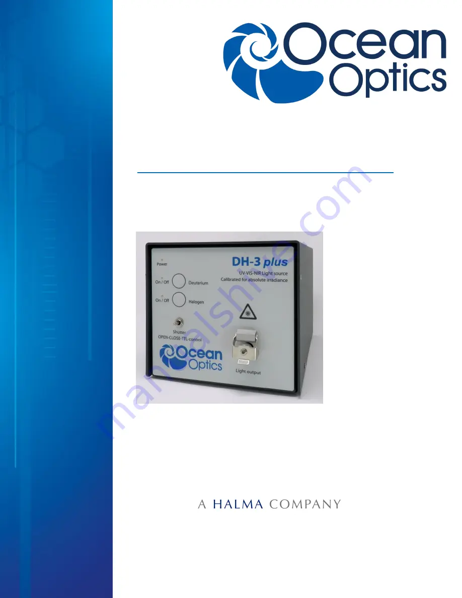 Halma Ocean Optics DH-3PLUS-CAL Installation And Operation Manual Download Page 1