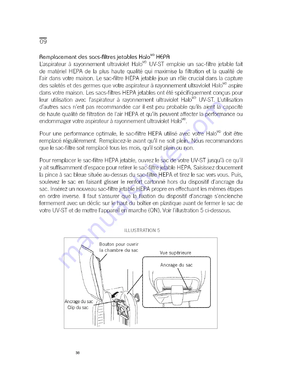 Halo UV-ST3290 Owner'S Safety And Operation Manual Download Page 36