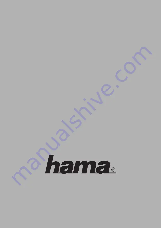 Hama 00040617 User Manual Download Page 1