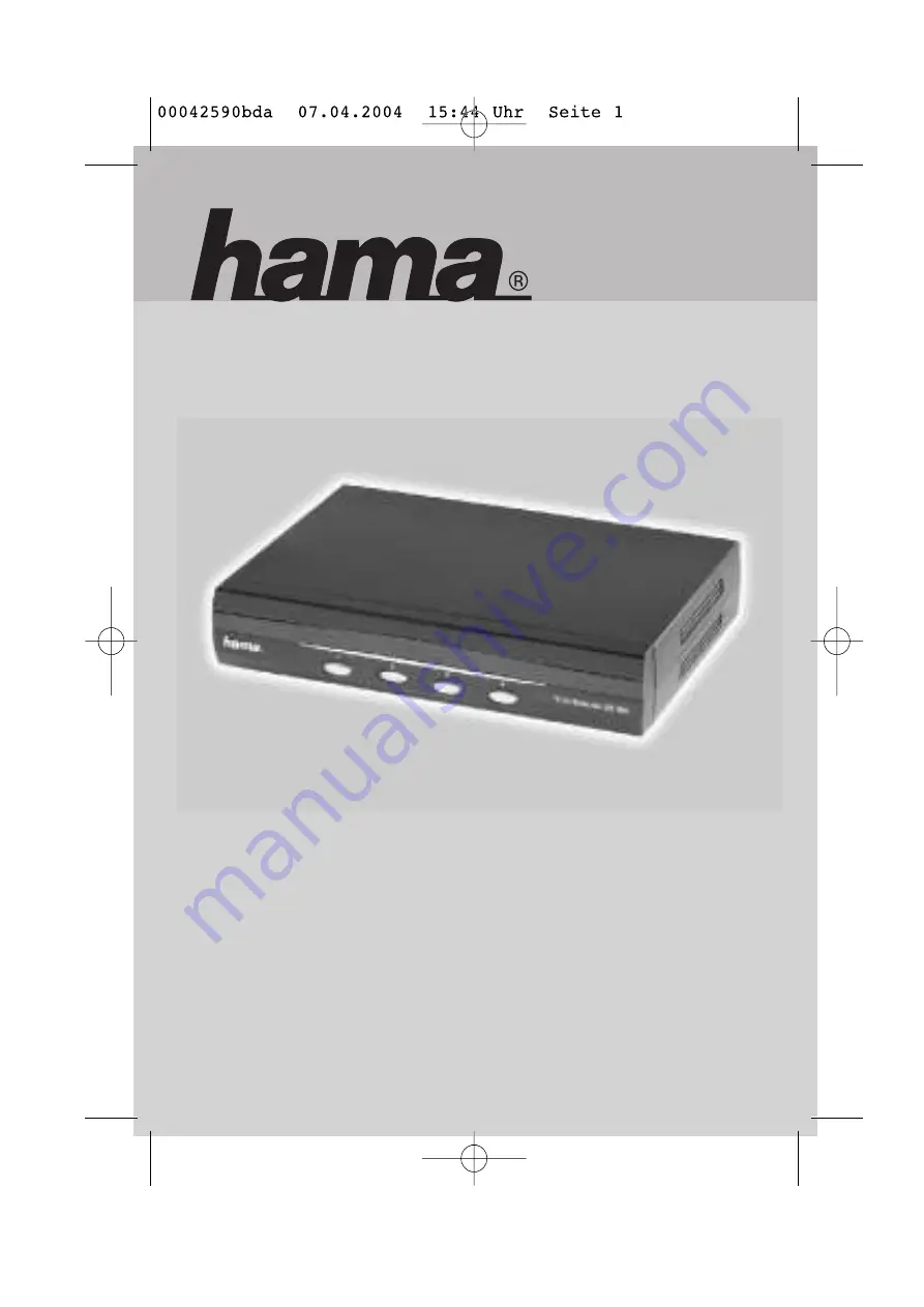 Hama 00042590 Operating Instruction Download Page 1