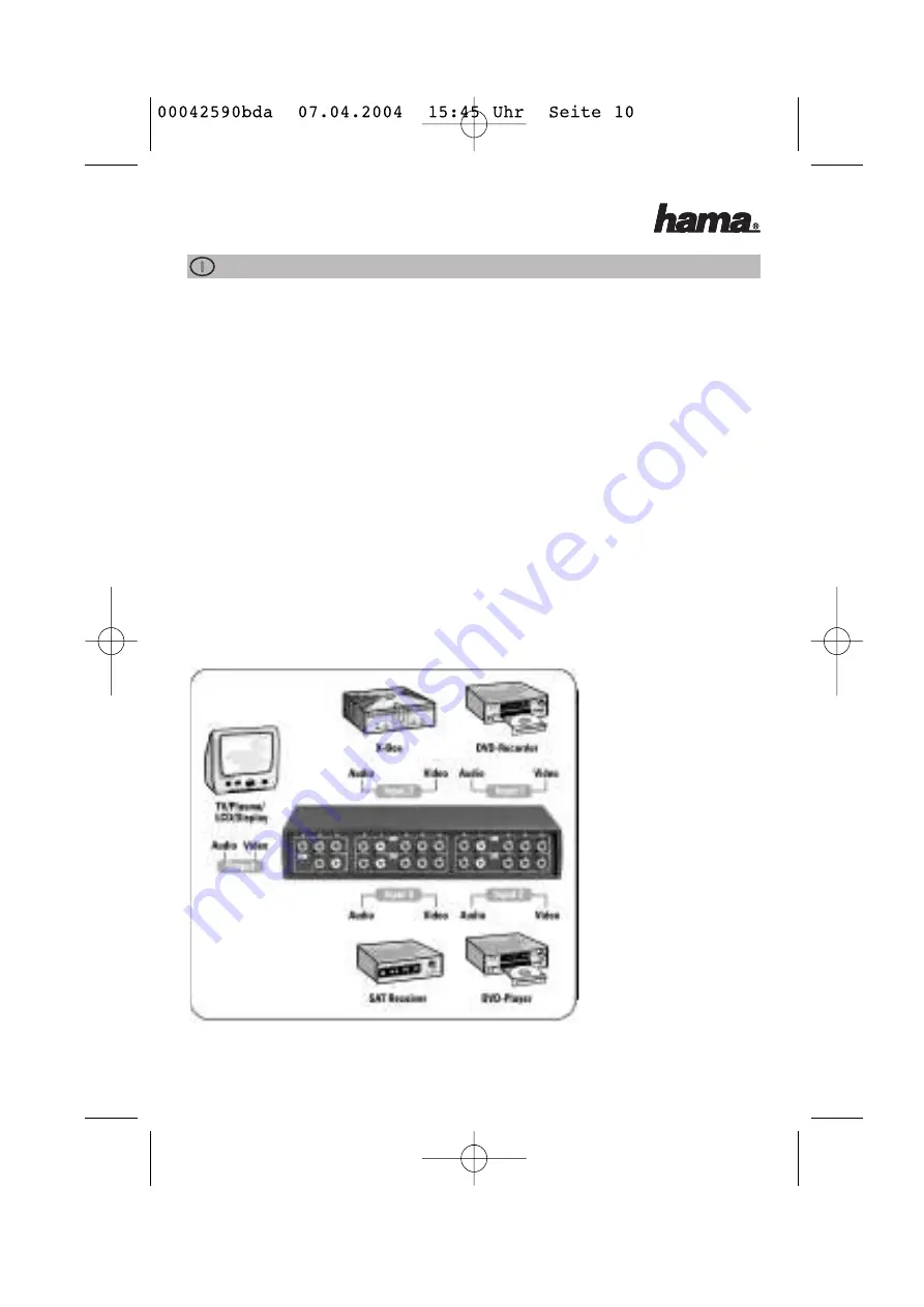 Hama 00042590 Operating Instruction Download Page 10