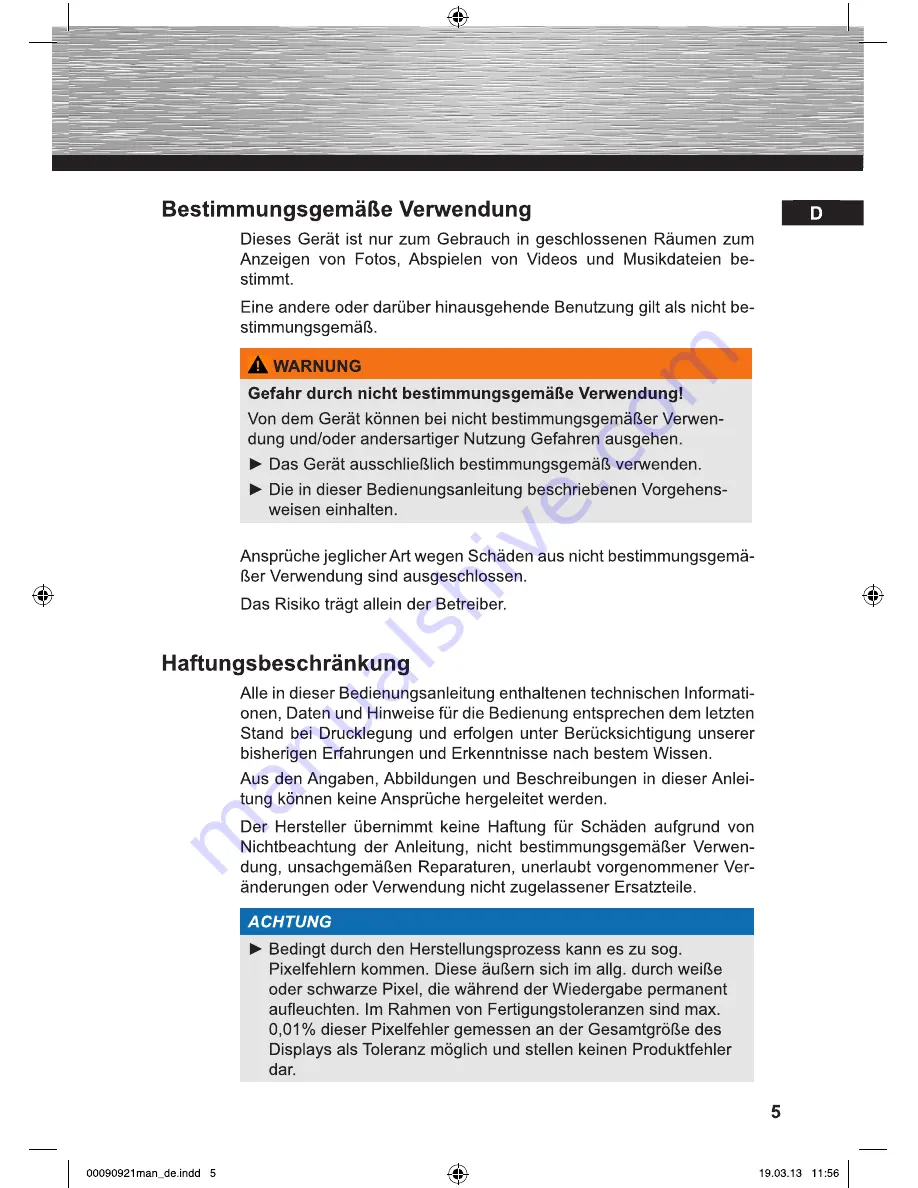 Hama 00090921-V2.5 Operating Instructions Manual Download Page 5