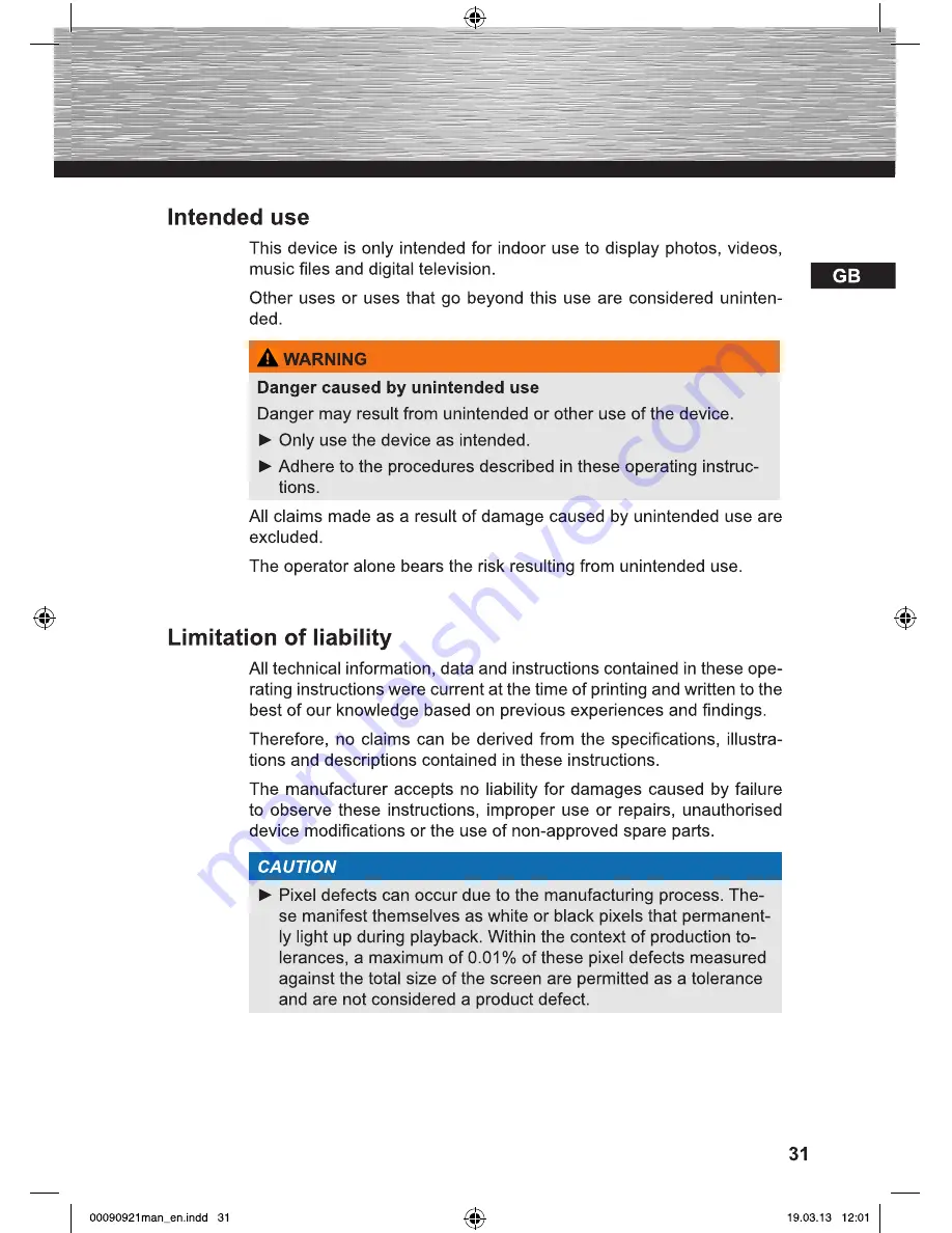 Hama 00090921-V2.5 Operating Instructions Manual Download Page 31