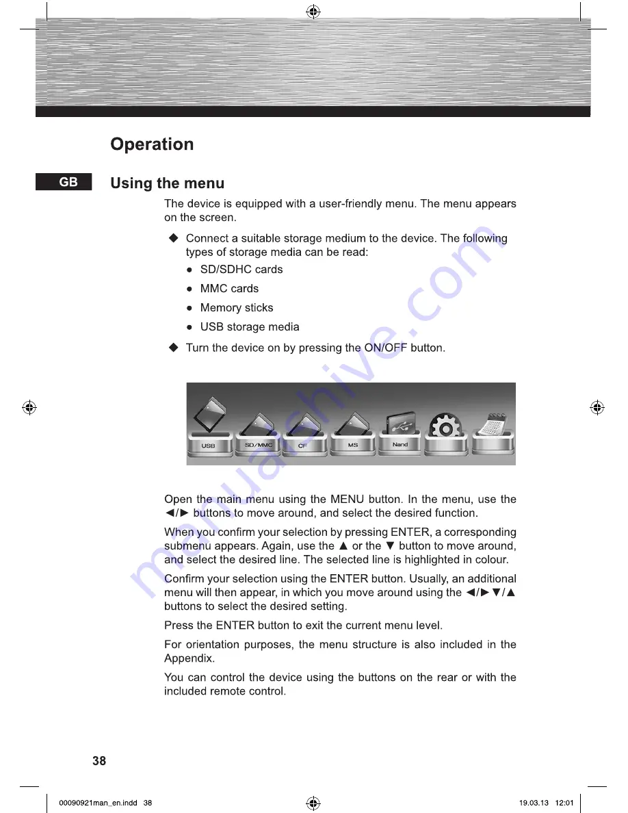 Hama 00090921-V2.5 Operating Instructions Manual Download Page 38