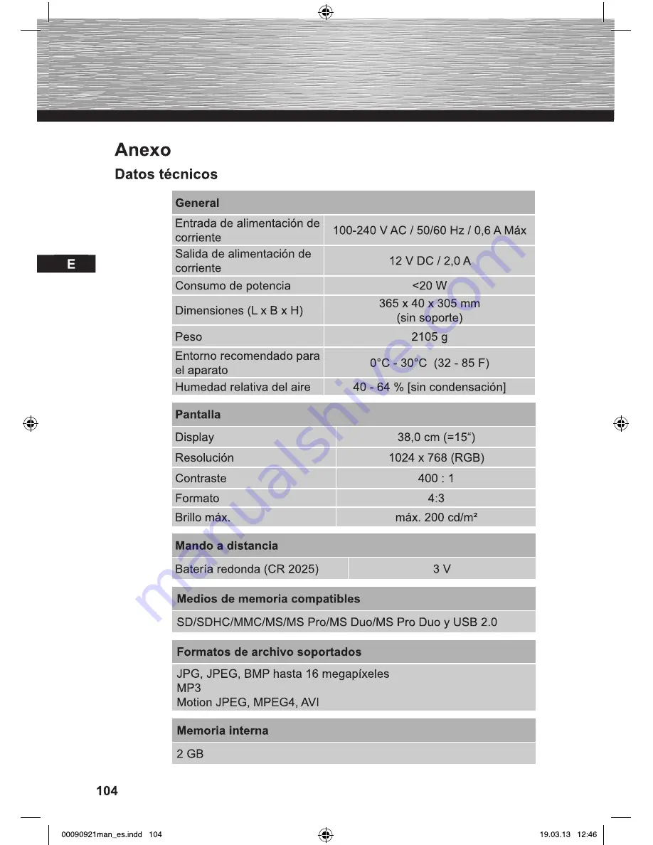 Hama 00090921-V2.5 Operating Instructions Manual Download Page 104