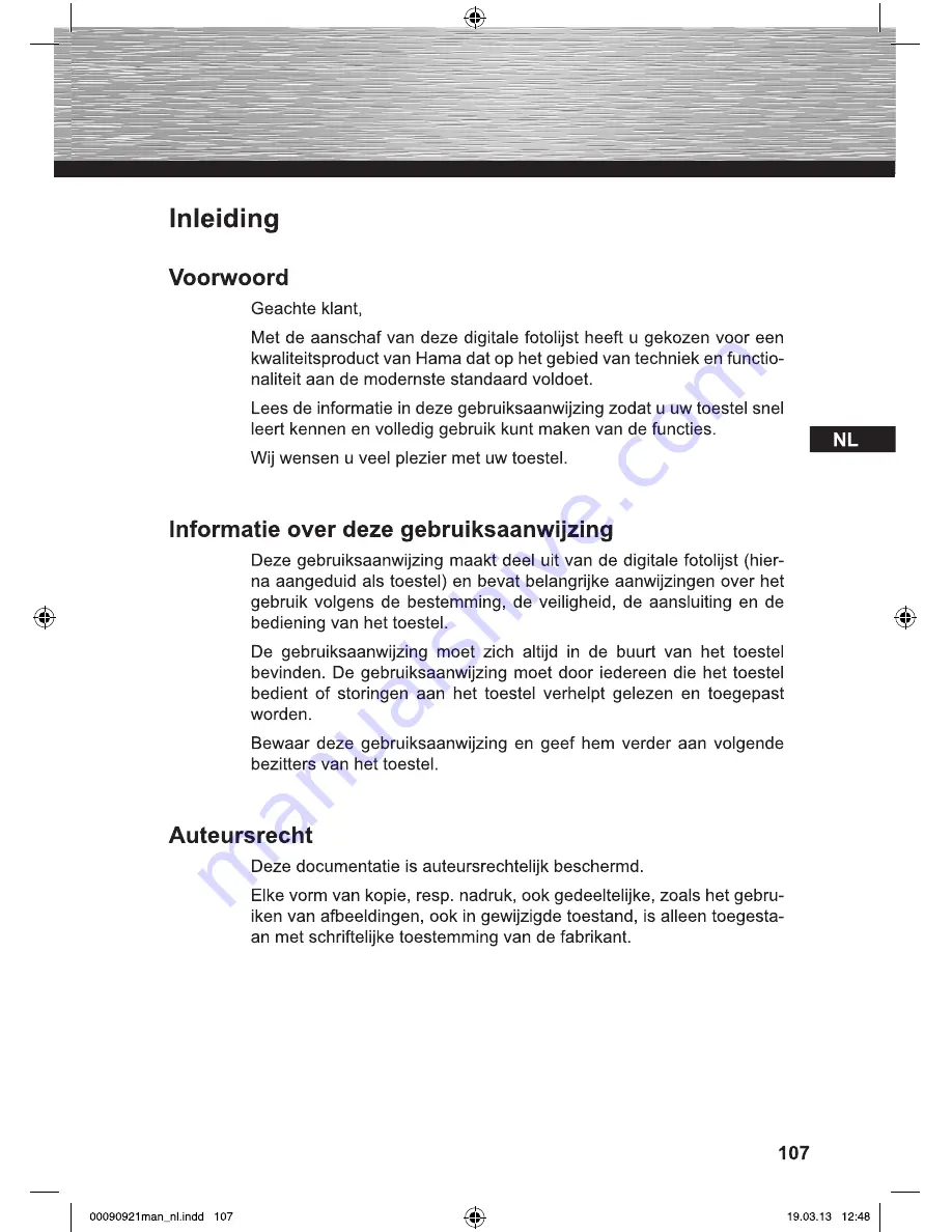 Hama 00090921-V2.5 Operating Instructions Manual Download Page 107