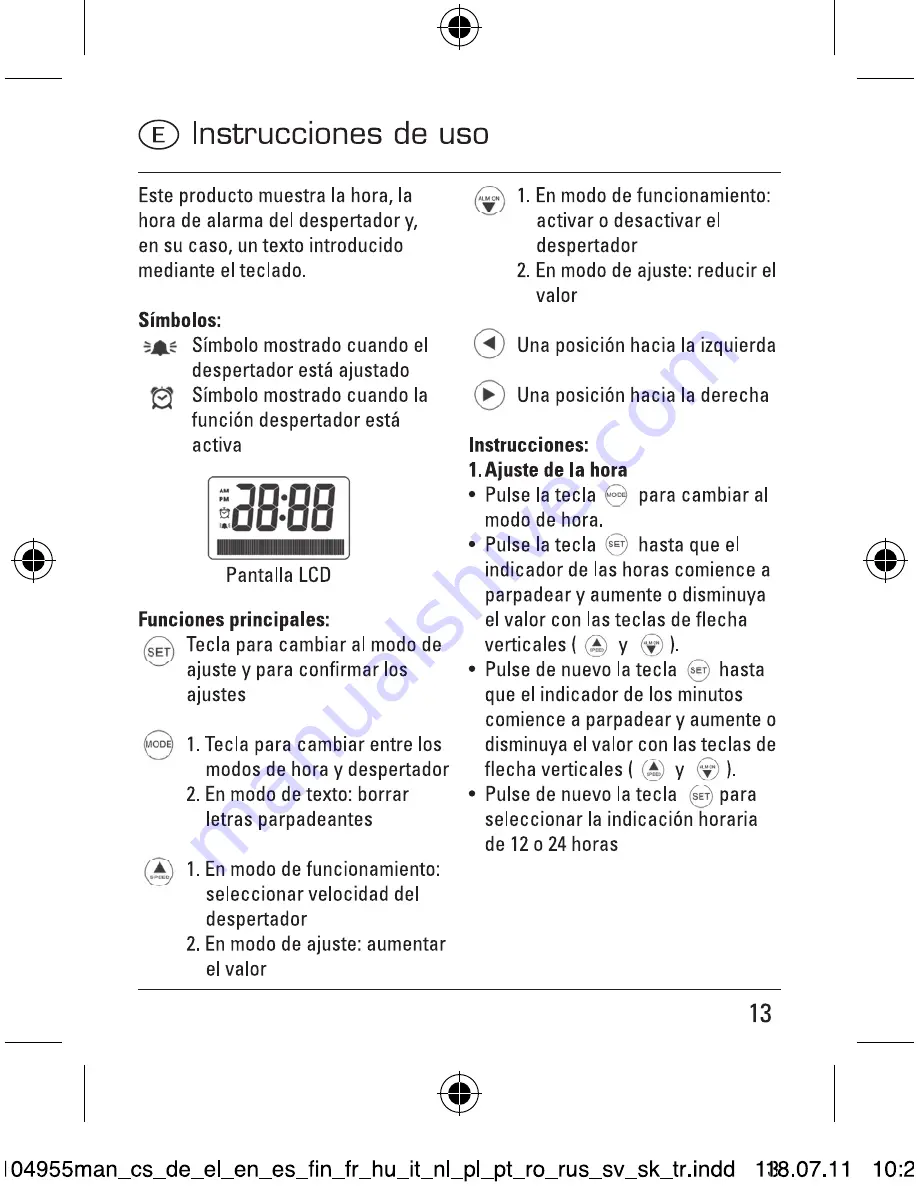 Hama 104955 Operating Instructions Manual Download Page 13