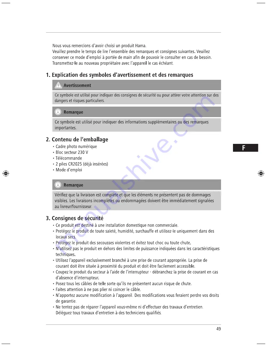 Hama 118564 Operating	 Instruction Download Page 49