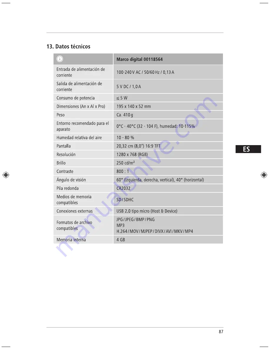 Hama 118564 Operating	 Instruction Download Page 87