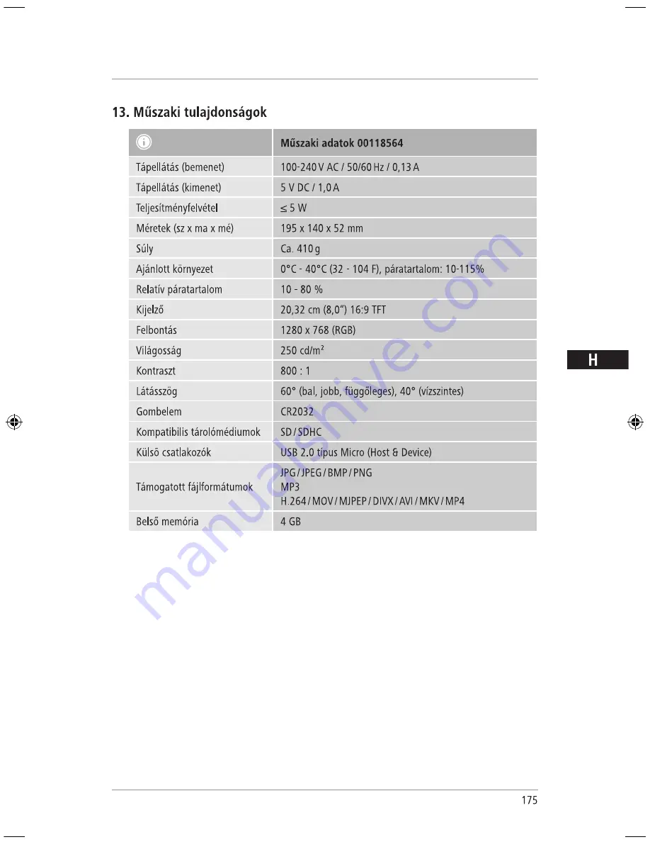 Hama 118564 Operating	 Instruction Download Page 175