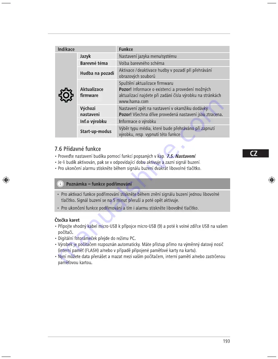 Hama 118564 Operating	 Instruction Download Page 193