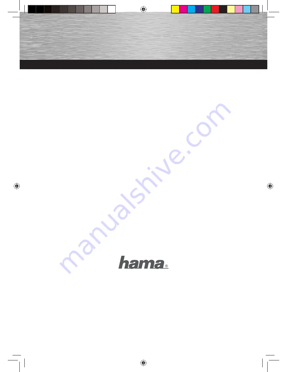 Hama 39627 Operating	 Instruction Download Page 1