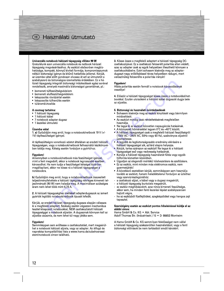 Hama 39678 Operating	 Instruction Download Page 15