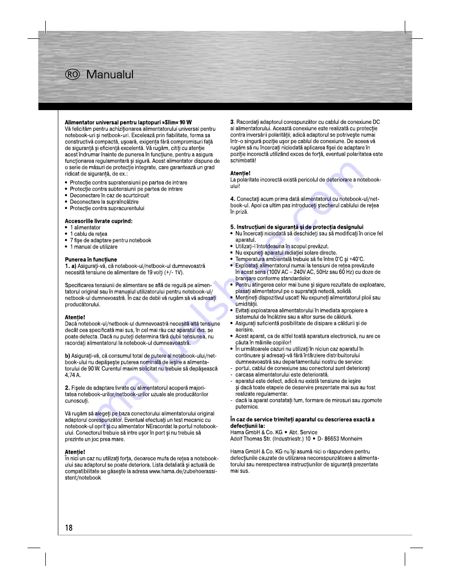 Hama 39678 Operating	 Instruction Download Page 21