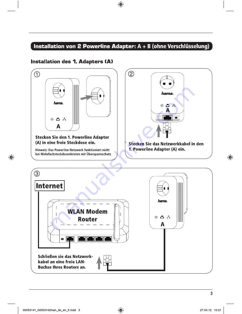 Hama 53141 Operating Instructions Manual Download Page 3