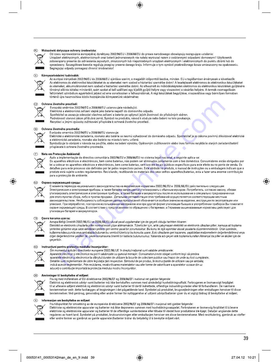 Hama 53141 Operating Instructions Manual Download Page 39