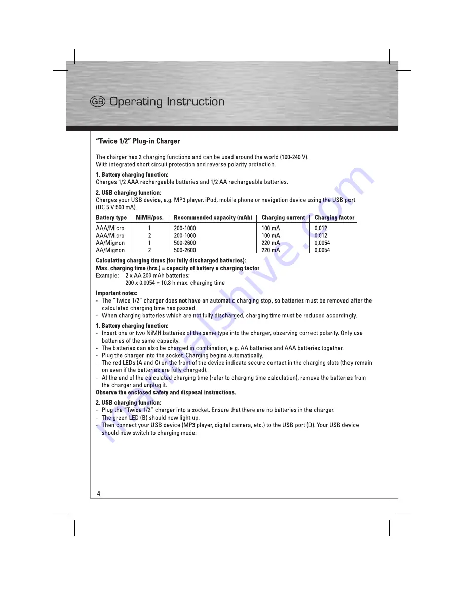 Hama 87041 Operating Instructions Manual Download Page 4