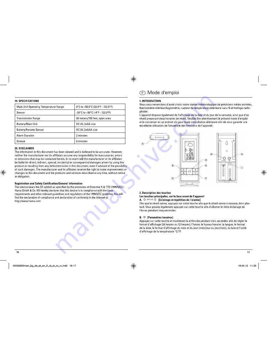 Hama 92655 Operating Instructions Manual Download Page 9