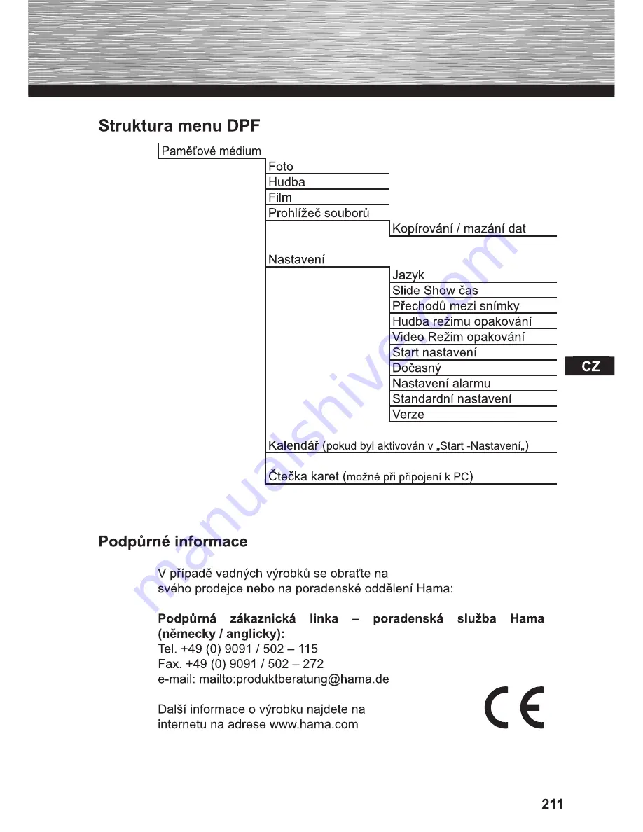 Hama 95238 Operating Instructions Manual Download Page 211