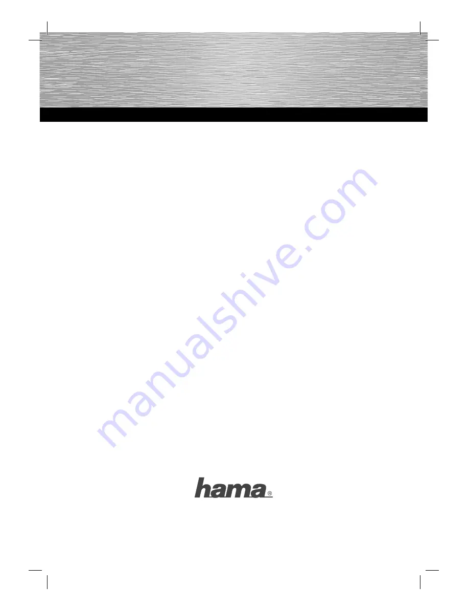 Hama 95252 Operating Instructions Manual Download Page 1