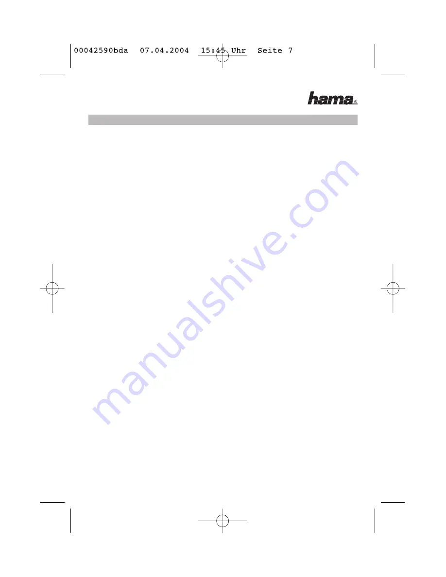 Hama AV-760 Operating Instruction Download Page 7