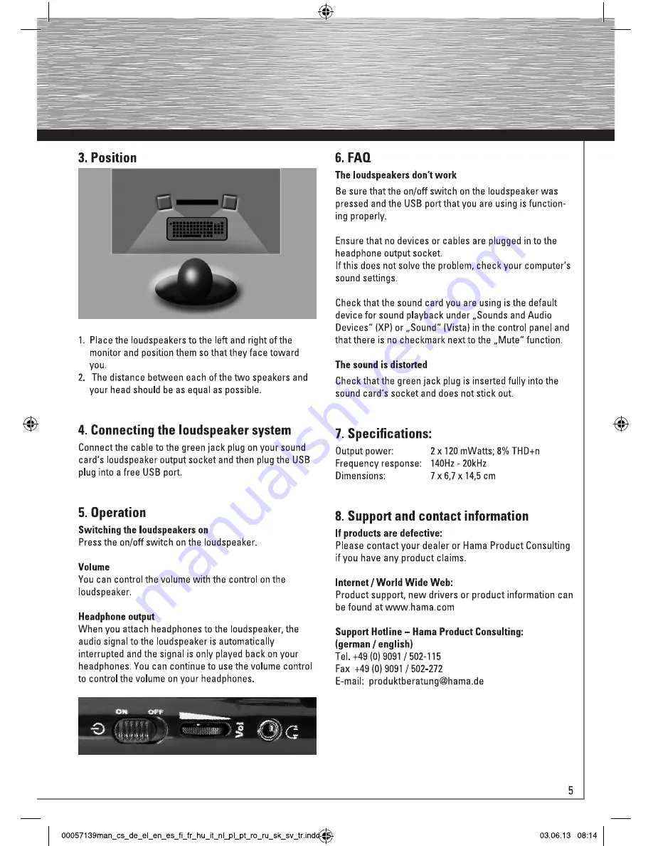 Hama E 80 Operating Instruction Download Page 5