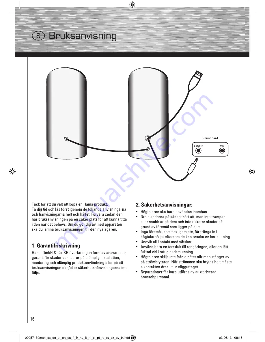 Hama E 80 Operating Instruction Download Page 16